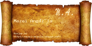 Mezei Angéla névjegykártya